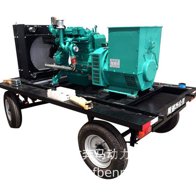 1500RPM 100KW 웨이차이 디젤 발전기 세트 물 냉각 시스템과 모바일 트레일러