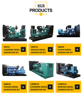 250kVA 칸밍시 디젤 발전기 세트 200KW 출력 및 물 냉각 시스템