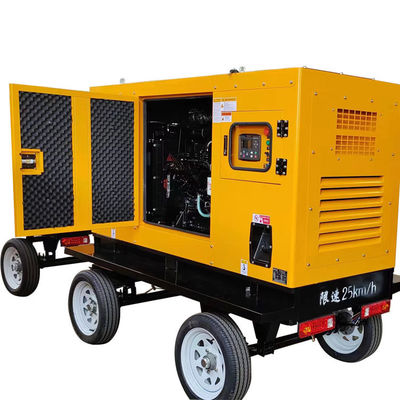 30KW 칸밍시 발전기 세트 ISO9001 소음 완화 장치 물 냉각 시스템 모바일 트레일러 및 자동 시작