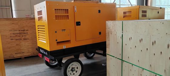 30KW 칸밍시 발전기 세트 ISO9001 소음 완화 장치 물 냉각 시스템 모바일 트레일러 및 자동 시작