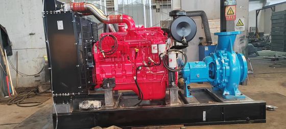200KW 칸밍시 물 펌프 유닛 디젤 발전기 세트 ISO9001 소음 완화 장치 및 공기 필터