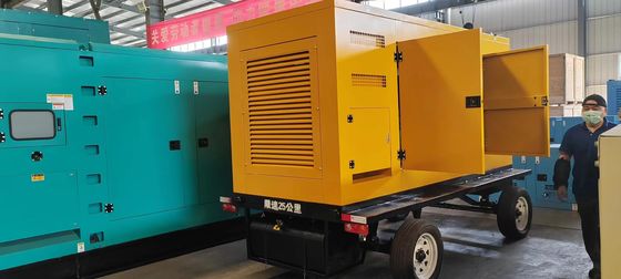 500KVA WEICHAI 모바일 자동차 조용 스피커 발전기 400KW 백업 비상 전원 공급자 자동 시작 시스템