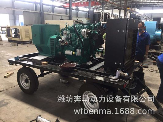 1500RPM 100KW 웨이차이 디젤 발전기 세트 물 냉각 시스템과 모바일 트레일러