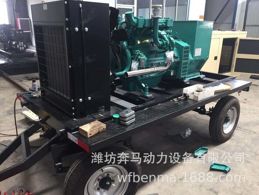1500RPM 100KW 웨이차이 디젤 발전기 세트 물 냉각 시스템과 모바일 트레일러