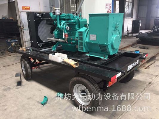 1500RPM 100KW 웨이차이 디젤 발전기 세트 물 냉각 시스템과 모바일 트레일러